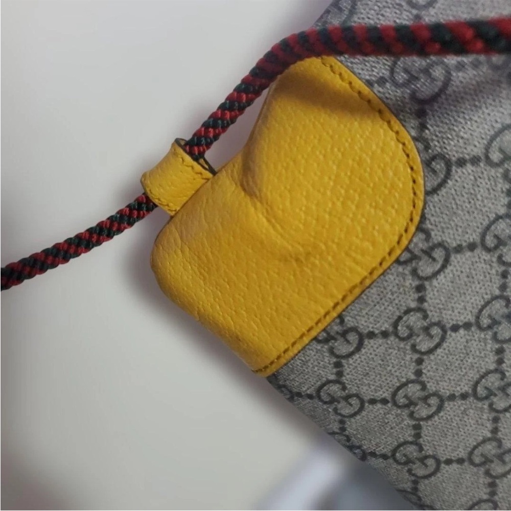 Gucci Brown Leather Patch With Gold Logo - image 4